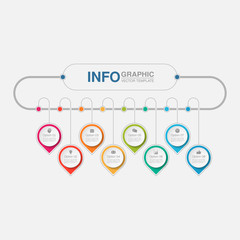 Vector infographic template for diagram, graph, presentation, chart, business concept with 8 options.
