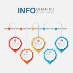 Obraz premium Vector infographic template for diagram, graph, presentation, chart, business concept with 5 options.