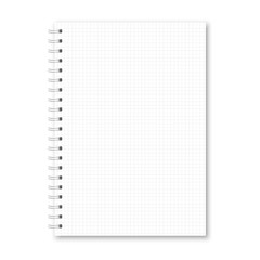 Vector realistic closed notebook.