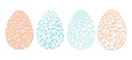 Vintage Easter eggs spring season vector isolated illustration