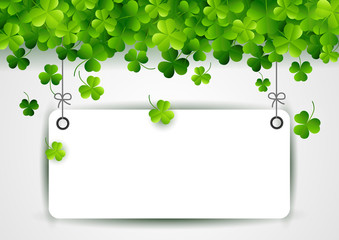 St. Patricks Day, abstract background with paper. Vector illustration