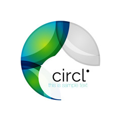 Clean professional colorful circle business icon