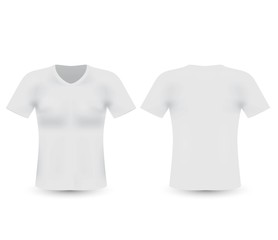 Blank t-shirt template. Front and back side