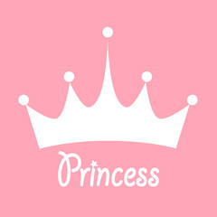 Princess Background with Crown Stock Vector Illustration