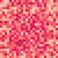 Seamless pixelated ruby red surface texture mapping background for various digital applications.