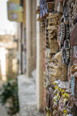 wall with faces in baku