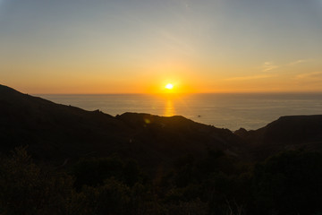 sunset over the ocean