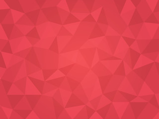 Red abstract polygonal background. 