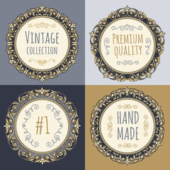 Ornate vintage emblems