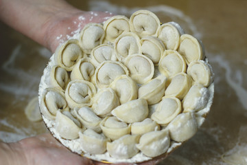 A plate of fresh homemade ravioli