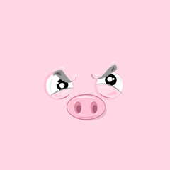 Angry Piggy Illustration
