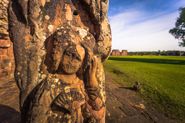 Mission of La Santissima Trinidad - June 26, 2017: Details of the Jesuit ruins of the Mission of La Santissima Trinidad, Paraguay © rpbmedia