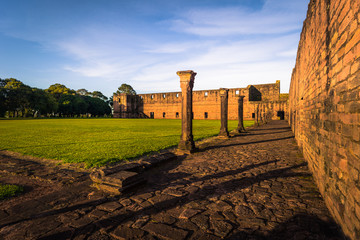 Mission of Jesus de Tavarangue - June 26, 2017: Ancient Jesuit ruins of the Mission of Jesus de Tavarangue, Paraguay © rpbmedia