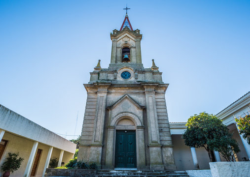 Nueva Helvecia - July 02, 2017: Church in the town of Nueva Helvecia, Uruguay