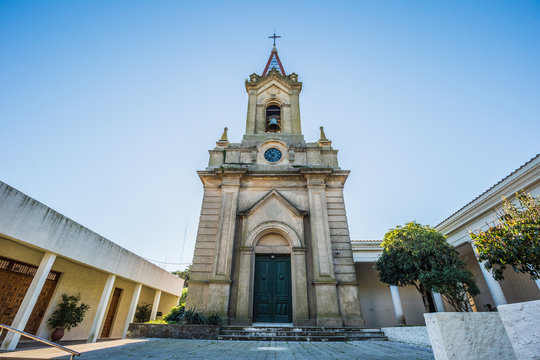 Nueva Helvecia - July 02, 2017: Church in the town of Nueva Helvecia, Uruguay