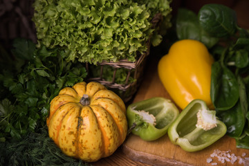 vegetables on the table