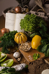 vegetables on the table