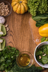 vegetables on the table