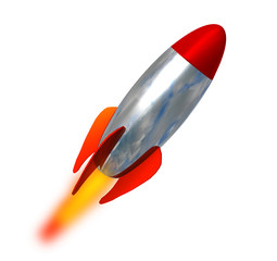  rocket launch  leadership success market 3d rendering