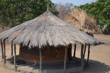 Fototapeta na wymiar The African village. Zambia