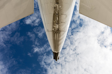 Heck eines großen Flugzeugs