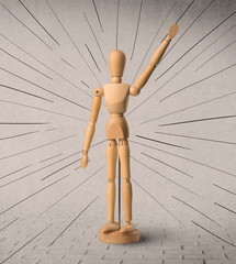 Wooden mannequin concept