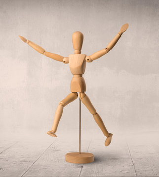 Wooden mannequin concept