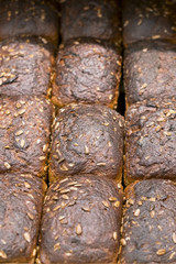Black bread with sunflower seeds
