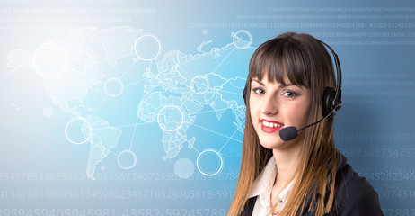 Young Female telemarketer
