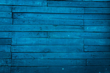 old vintage blue wood background texture..