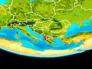 Satellite view of Albania