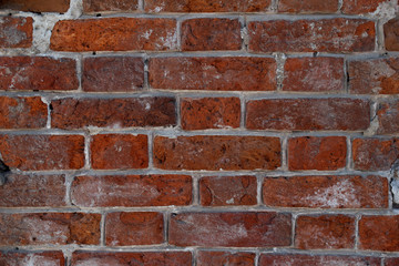 Red old brick wall, background, texture 2