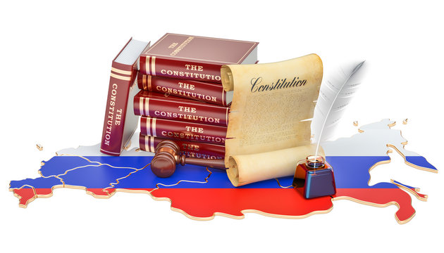 Constitution of Russia concept, 3D rendering