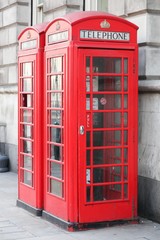 Red telephone box in London, United Kingdom