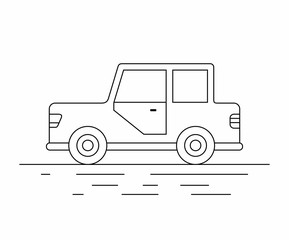  Small car. line icon