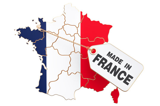 Made in France concept, 3D rendering