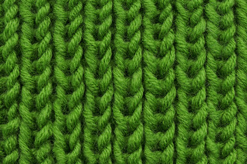 green knitted texture close-up