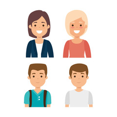 group of young people vector illustration design