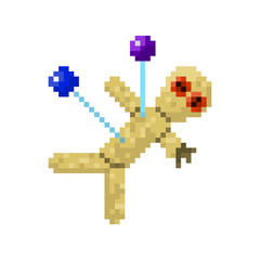 Obraz premium Pixel voodoo doll for games and websites