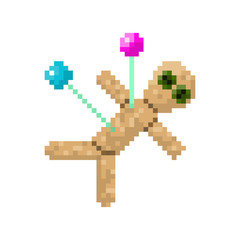 Obraz premium Pixel voodoo doll for games and websites