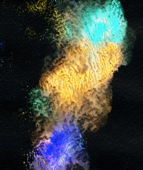 Bright painted watercolor texture. Hand drawn background with text place.