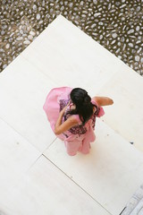 Flamenco dancer from above