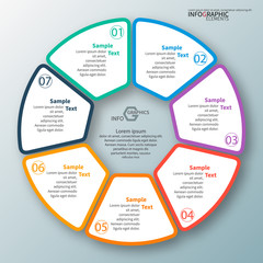 Obraz premium Abstract 3D Paper Infographics
