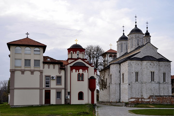 Fototapeta na wymiar Kovilj Monastery in Fruska Gora - Serbia - architecture travel background.