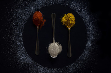 Various colorful spices