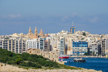 View of Gzira from Valletta