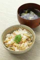 竹の子ご飯と若竹汁