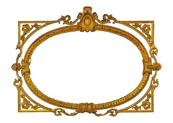 Golden frame for paintings, mirrors or photos
