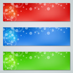 Colorful carnival banners vector templates collection