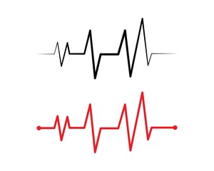 heart beat line vector